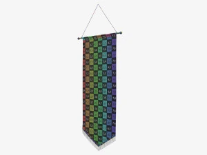 Wall pennant tall 3D Model