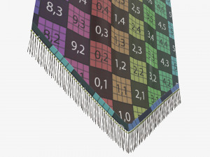 Wall pennant tall 3D 模型