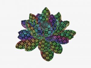 Water lily white flower 3D Model