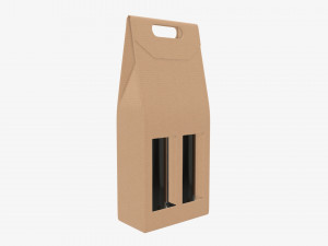 Wine two bottle display packaging Modelo 3D