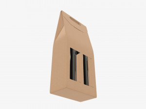 Wine two bottle display packaging 3D मॉडल
