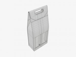 Wine two bottle display packaging 3D मॉडल