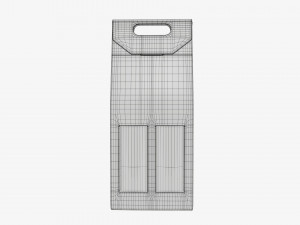 Wine two bottle display packaging 3D मॉडल
