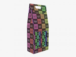 Wine two bottle display packaging 3D मॉडल