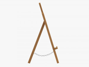 Wooden easel 3D-Modell