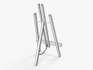 Wooden easel 3D-Modell