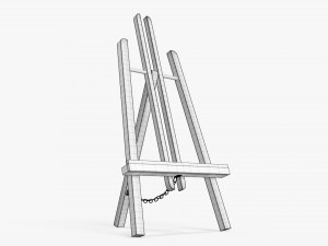 Wooden easel 3D-Modell