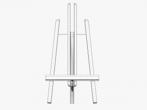 Wooden easel 3D-Modell