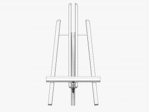 Wooden easel 3D Model