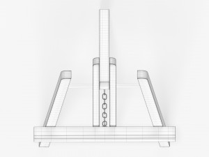 Wooden easel 3D-Modell
