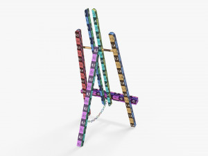 Wooden easel 3D-Modell