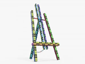 Wooden easel 3D Model