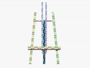 Wooden easel 3D Model