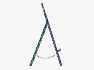 Wooden easel 3D-Modell