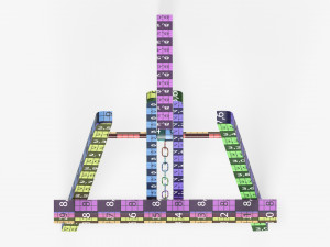 Wooden easel 3D-Modell