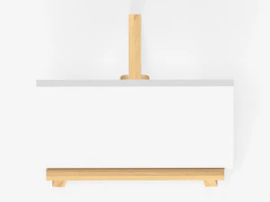 Wooden easel with painting 01 3D Model