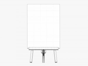 Wooden easel with painting 01 Modelo 3D