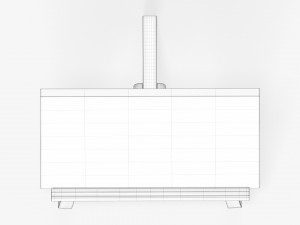 Wooden easel with painting 01 Modelo 3D