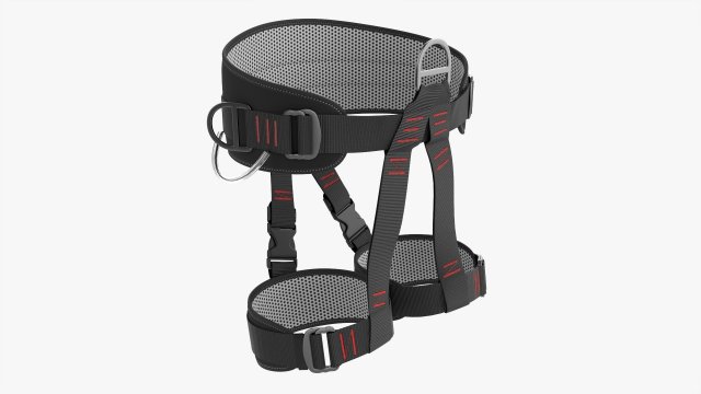 Adjustable climbing harness Model 3D .c4d .max .obj .3ds .fbx .stl .blend 