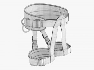 Adjustable climbing harness Model 3D