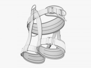 Adjustable climbing harness Model 3D