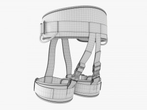 Adjustable climbing harness Model 3D
