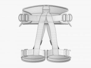 Adjustable climbing harness Model 3D