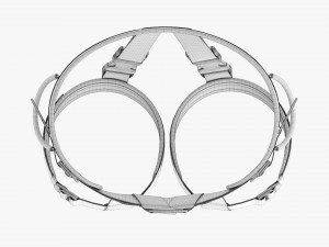 Adjustable climbing harness Model 3D