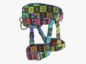 Adjustable climbing harness Model 3D