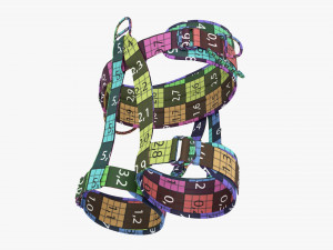 Adjustable climbing harness Model 3D