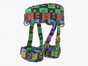 Adjustable climbing harness Model 3D