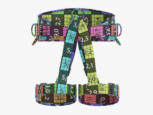 Adjustable climbing harness Model 3D