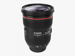 Canon DSLR EF 24-70mm f28L II USM Lens 3D Model