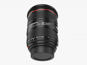 Canon DSLR EF 24-70mm f28L II USM Lens 3D Model