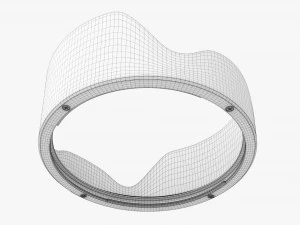 EF 24-70mm f28L II USM लेंस के लिए Canon EW-88C ट्यूलिप लेंस हुड 3D मॉडल