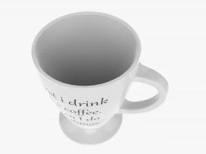 Coffee mug with handle 01 3D Model