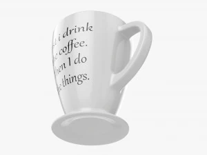 Coffee mug with handle 01 3D Model