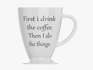 Coffee mug with handle 01 3D Model