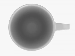 Coffee mug with handle 01 3D Model