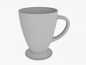 Coffee mug with handle 01 3D Model