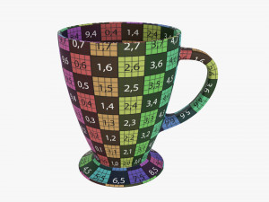Coffee mug with handle 01 3D-Modell