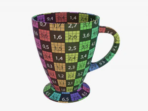 Coffee mug with handle 01 3D Model