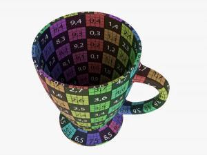 Coffee mug with handle 01 3D Model