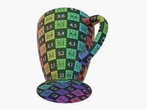 Coffee mug with handle 01 3D Model