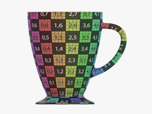 Coffee mug with handle 01 3D-Modell