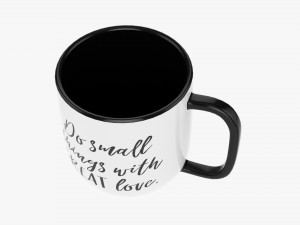 Coffee mug with handle 02 3Dモデル