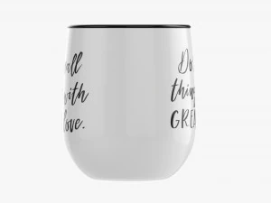 Coffee mug with handle 02 3D Model