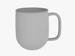 Coffee mug with handle 02 3Dモデル