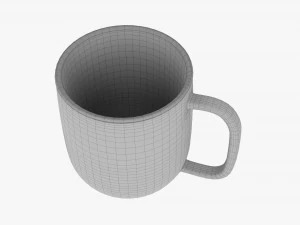 Coffee mug with handle 02 3D Model