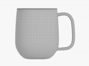 Coffee mug with handle 02 3Dモデル